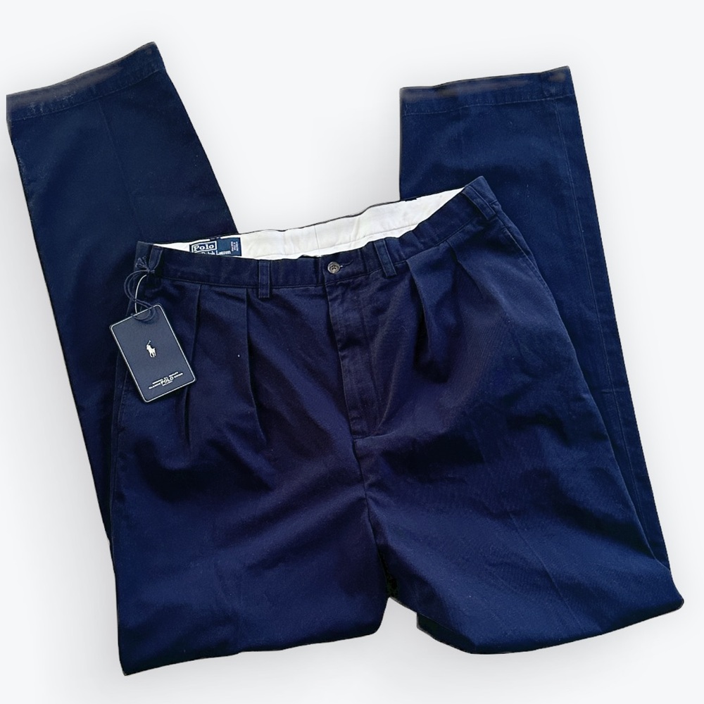 Preppy Polo Ralph Lauren Big & Tall “The Andrew Pant” Navy Blue NWT ~ Tall 38x38